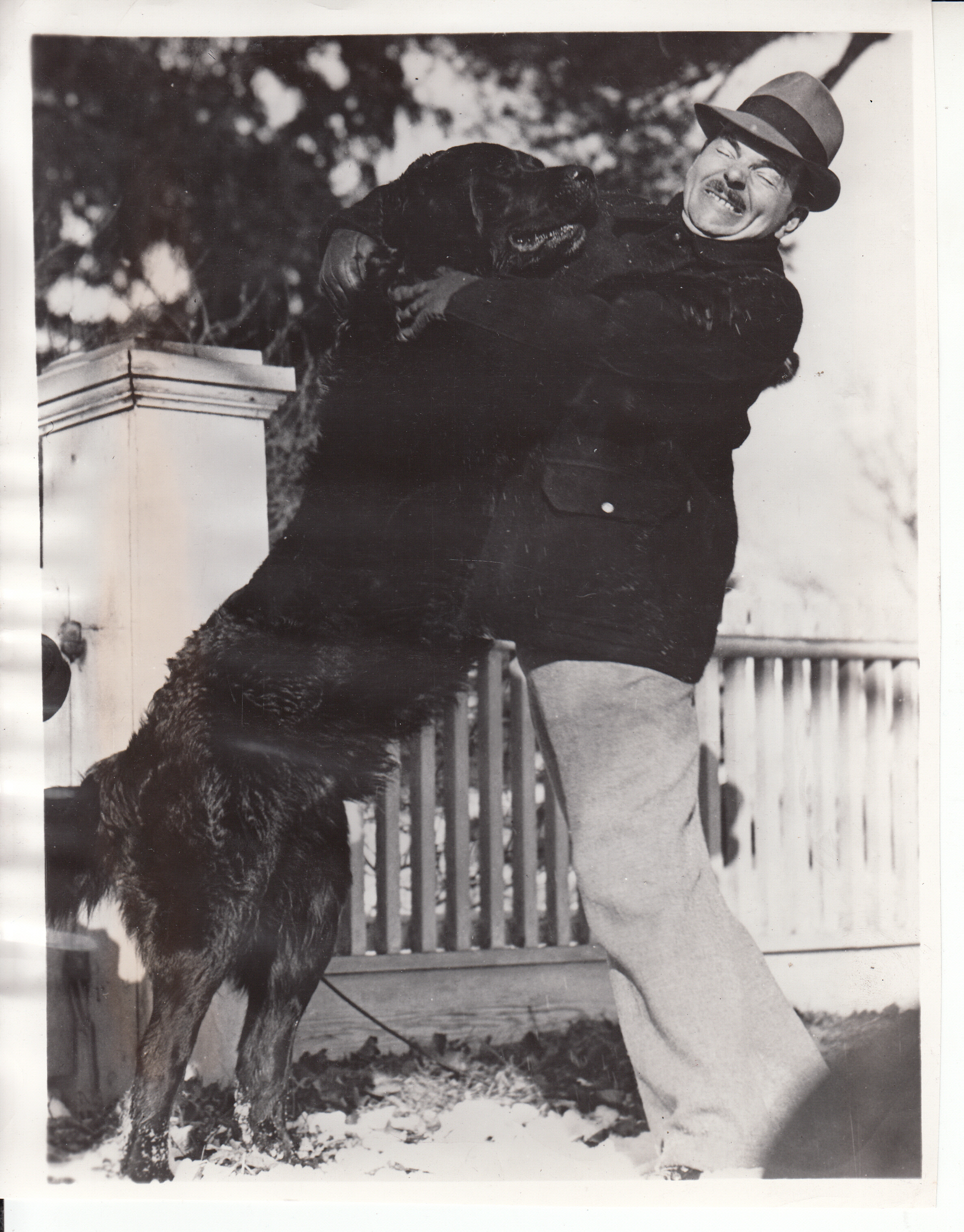 Dewey with his dog Bounty in Pawling, NY.  Jan. 9, 1940