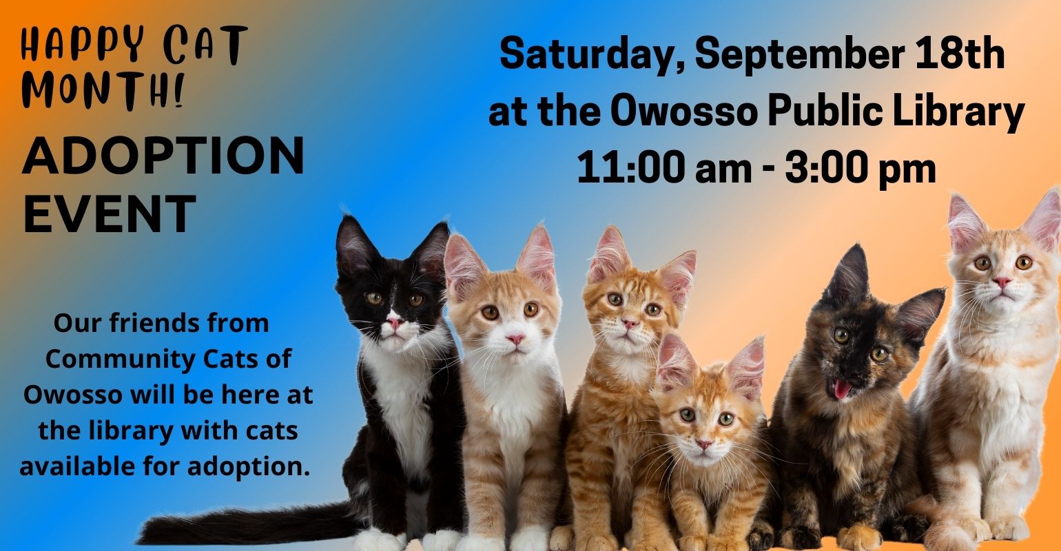 cat adoption event Sept 18