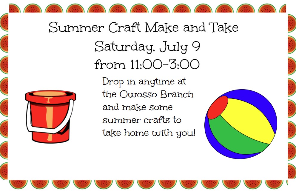 summertime crafts flyers