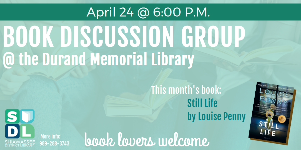 Image of Book Discussion of Still Life April 24 at 6 p.m. 