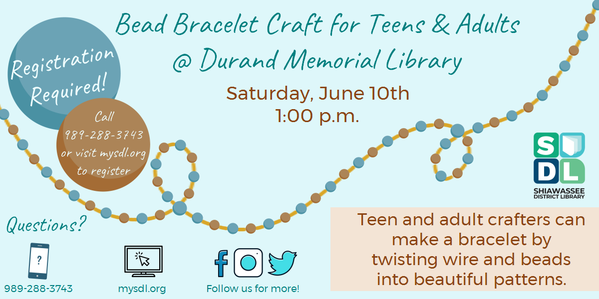 Image of Bead Bracelet Craft at Durand Memorial Library