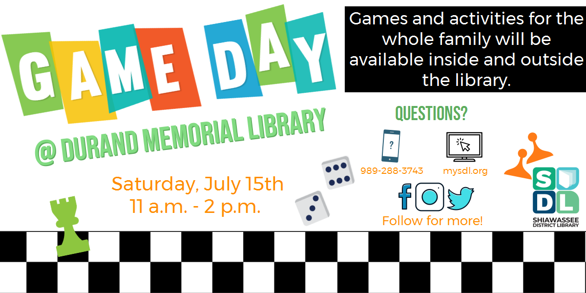 Image of Game Day at Durand Memorial Library