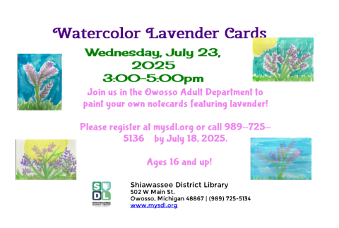 Watercolor Lavender greeting cards