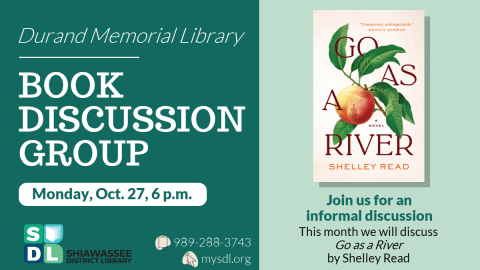 Image of "Go As A River", book discussion Oct. 27 at 6 p.m. 