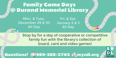 Image of Family Game Days Dec. 29 & 30, Jan. 2 & 3