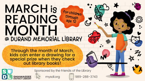Image of March is Reading Month at Durand Memorial Library