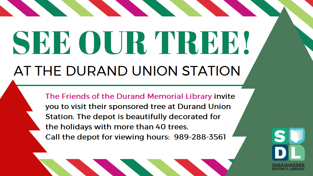 Image of Friends of the Library tree at Durand Union Station