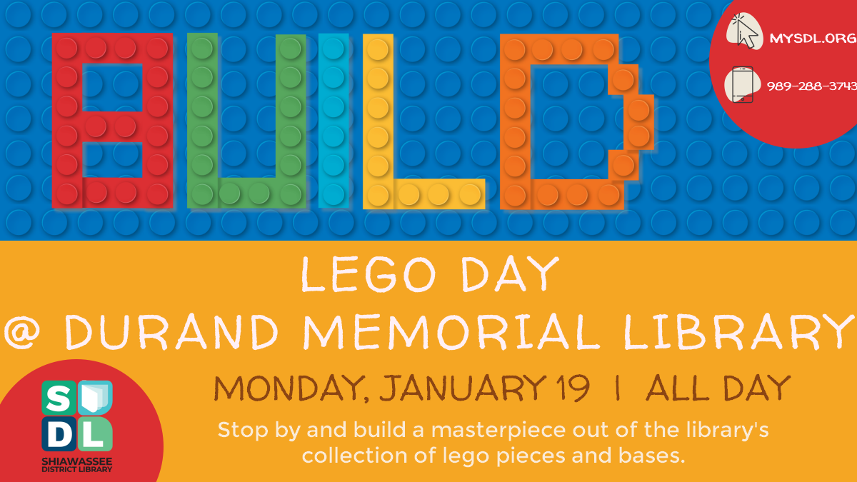 Build Lego Day at Durand Memorial Library